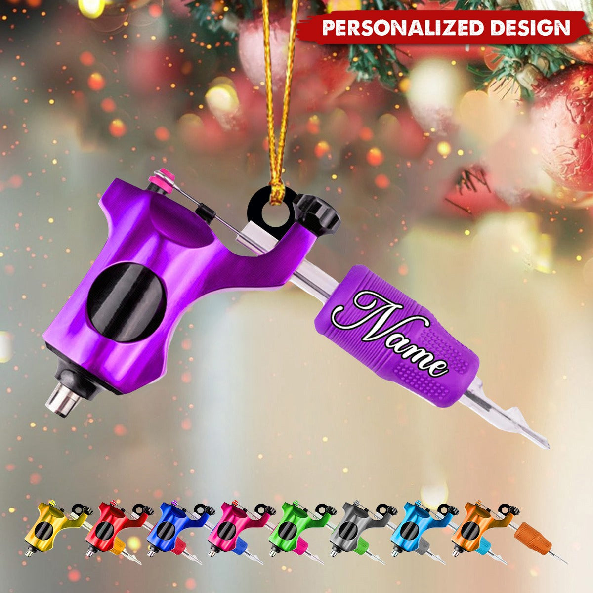 Personalized Tattoo Machine Ornament-Gifts Tattoo Artist, Brother, Boyfriend-2024 New Release