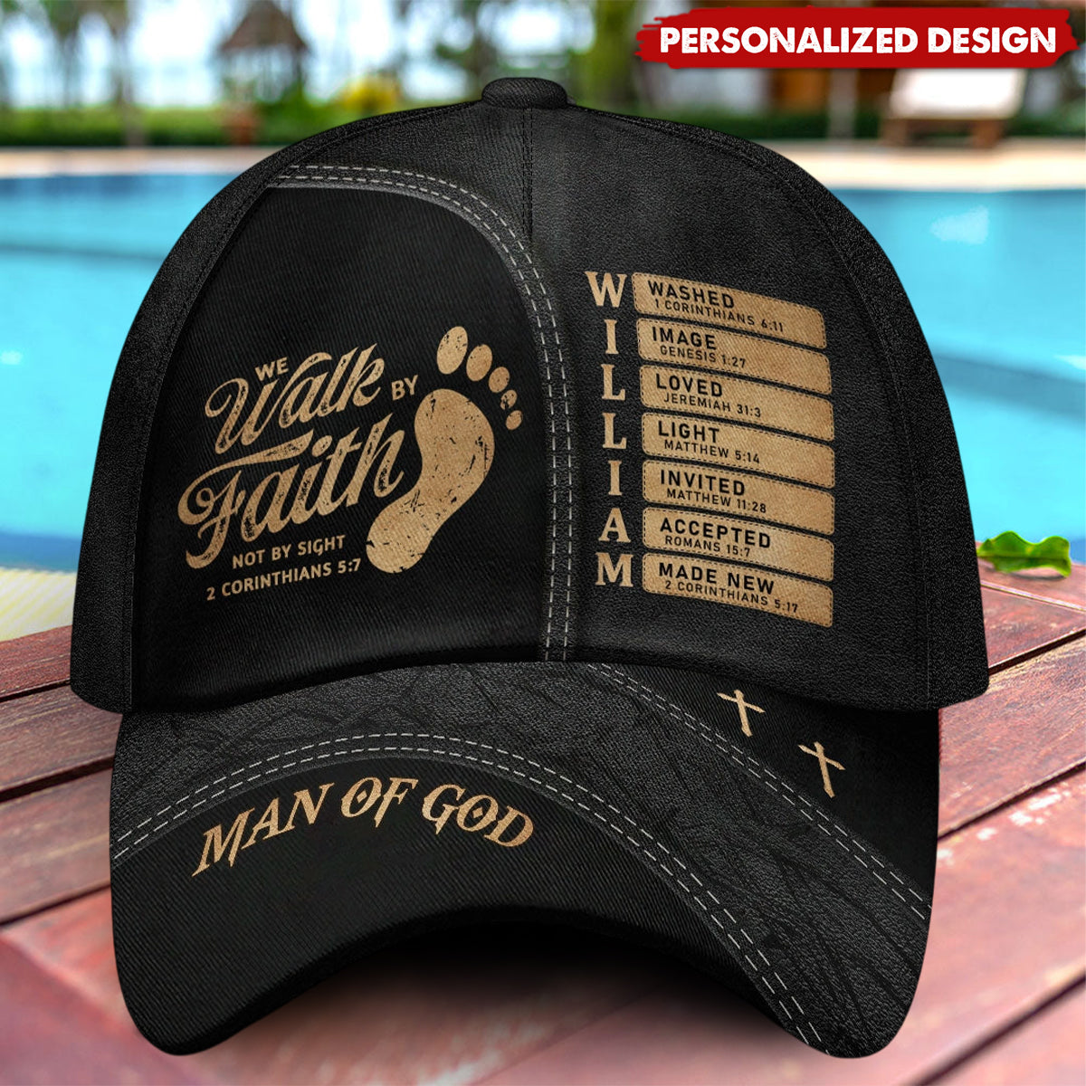 We Walk By Faith Not By Sight-Personalized Classic Cap