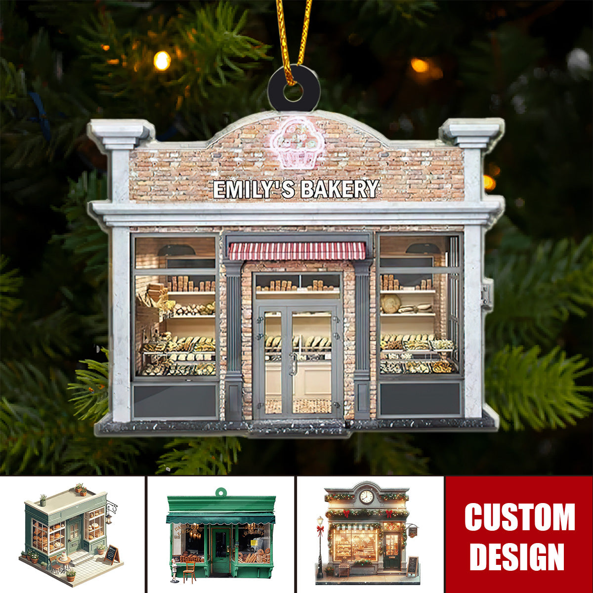 Personalized Bakery Christmas Ornament - Gift For Baking Lovers - New Release