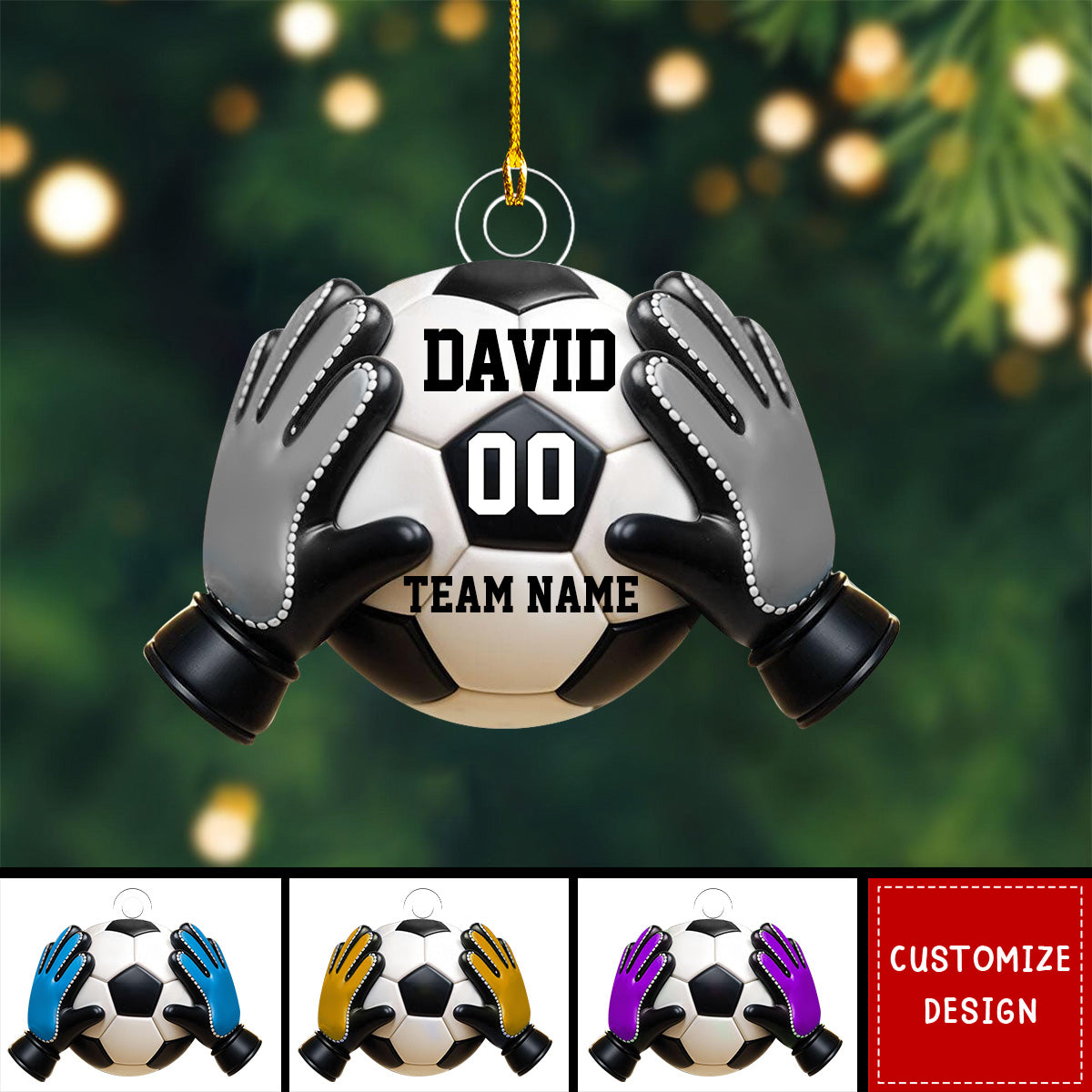 Personalized Goalkeeper Christmas Ornament Gift for Soccer Lover-New Release