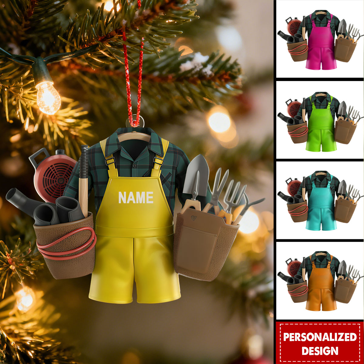 Personalized Garden Tools Christmas Ornament Gift for Garden Lovers