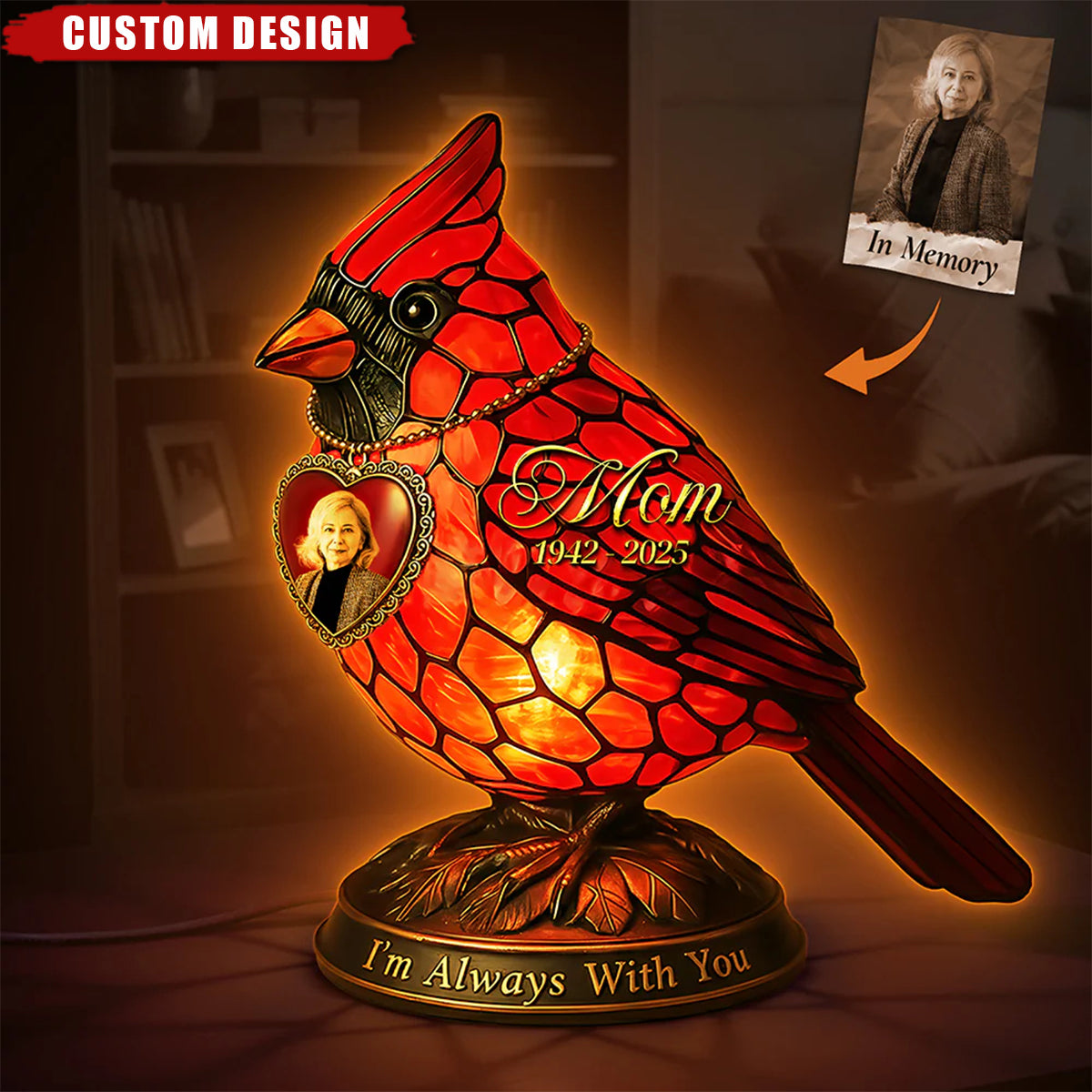 Memorial Custom Photo Acrylic Light Box - Personalized Gifts For Memorial