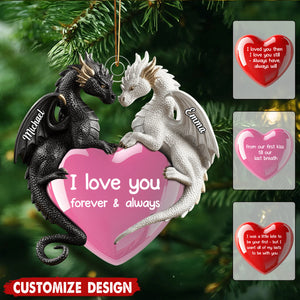 You & Me We Got This - Personalized Dragon Ornament - Gift For Couple
