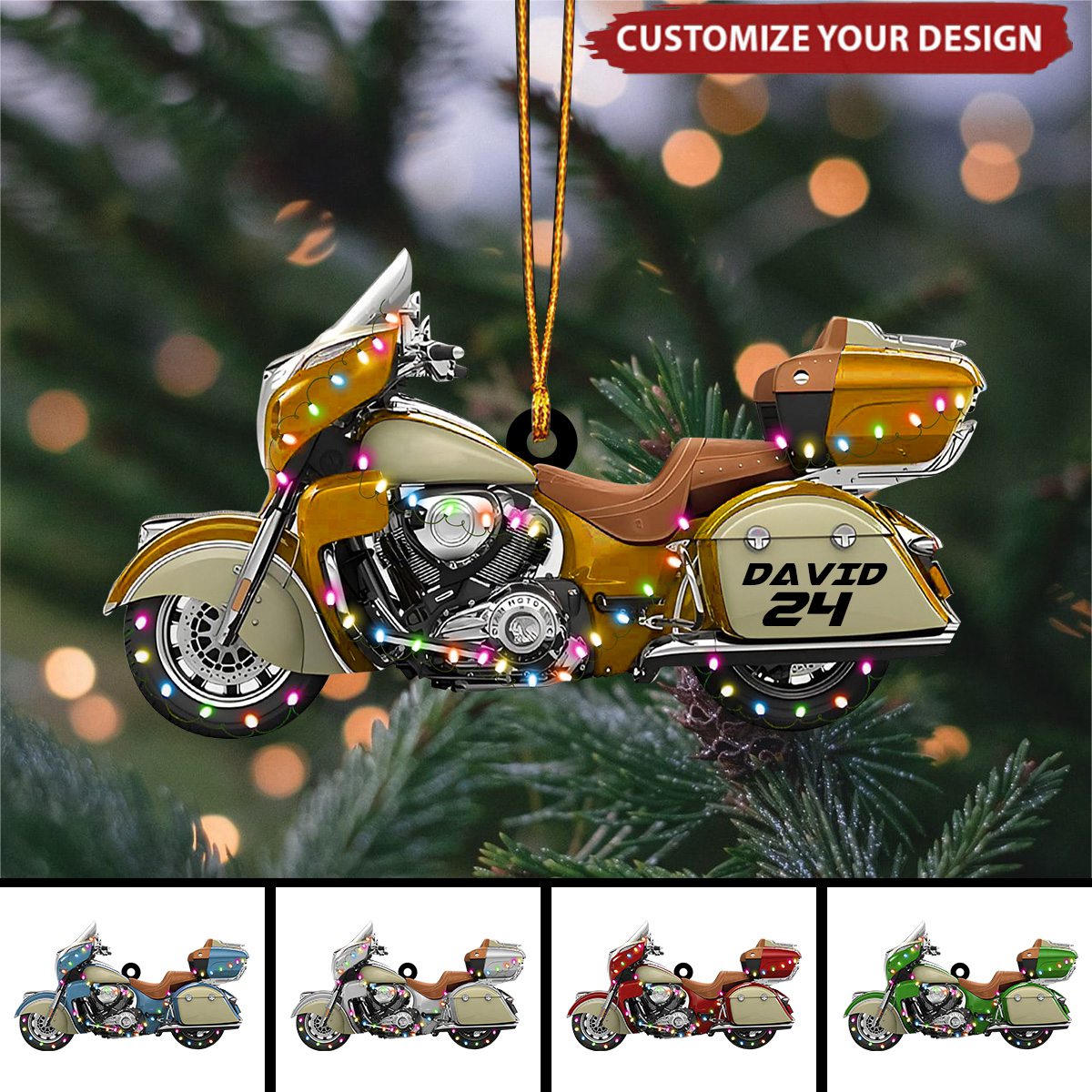 Personalized Motorcycle Christmas Ornaments Gift For Biker Lovers - New Release