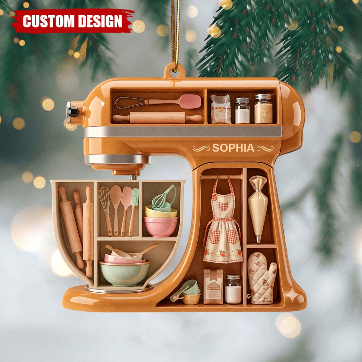 Personalized Kitchen Tools Christmas Ornament, Culinary,Baking Gift
