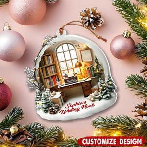 Personalized Writing Corner Ornament Gift for writers-2024 New Release