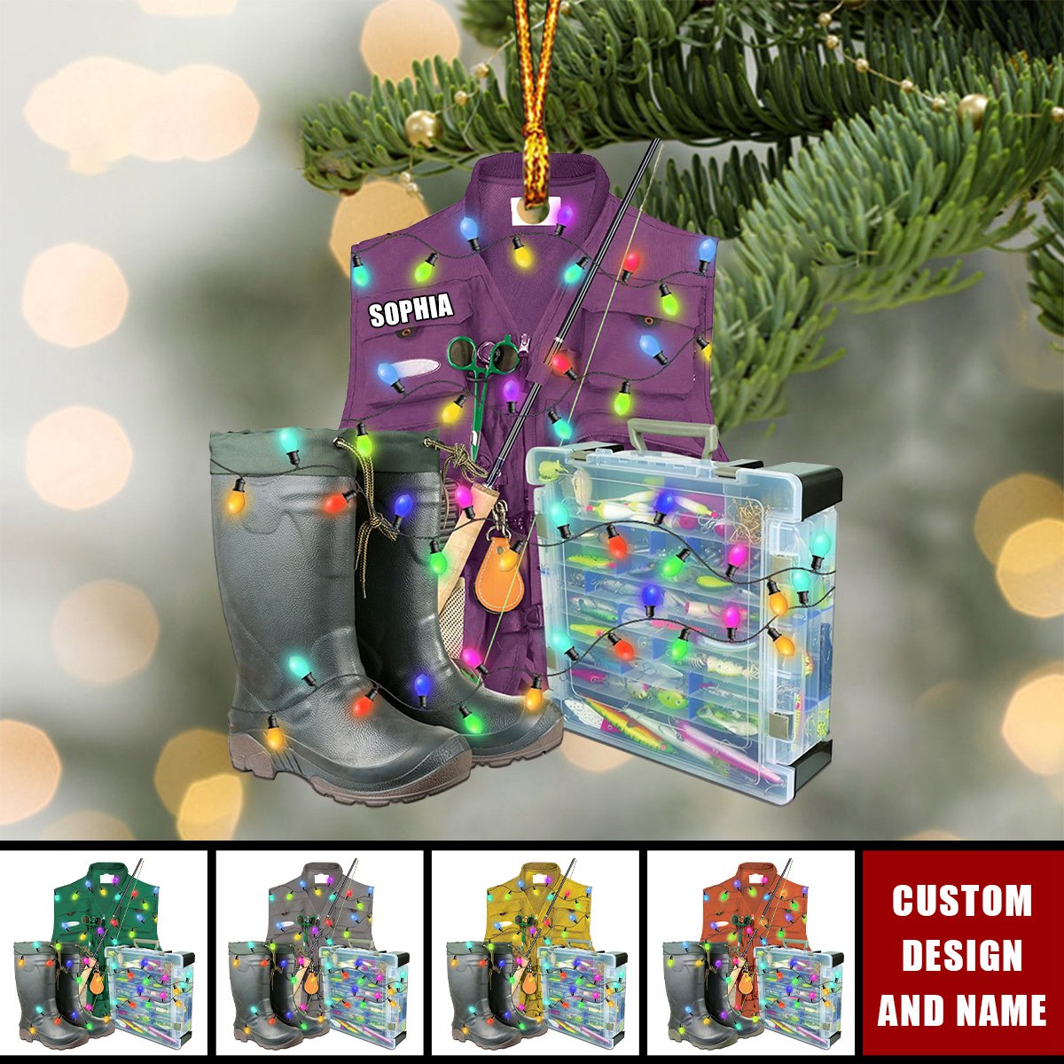 2024 New Release Personalized Fishing Christmas Ornaments-Gift For Fishing Lover