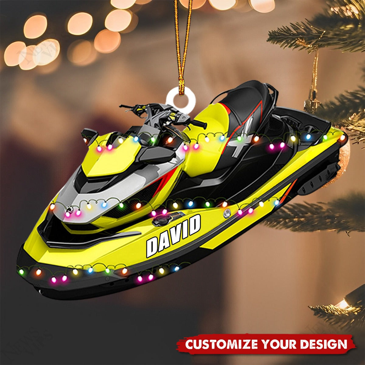 Personalized Jet Boat Ski Christmas Ornament, Personal watercraft Boat - 2024 New Release