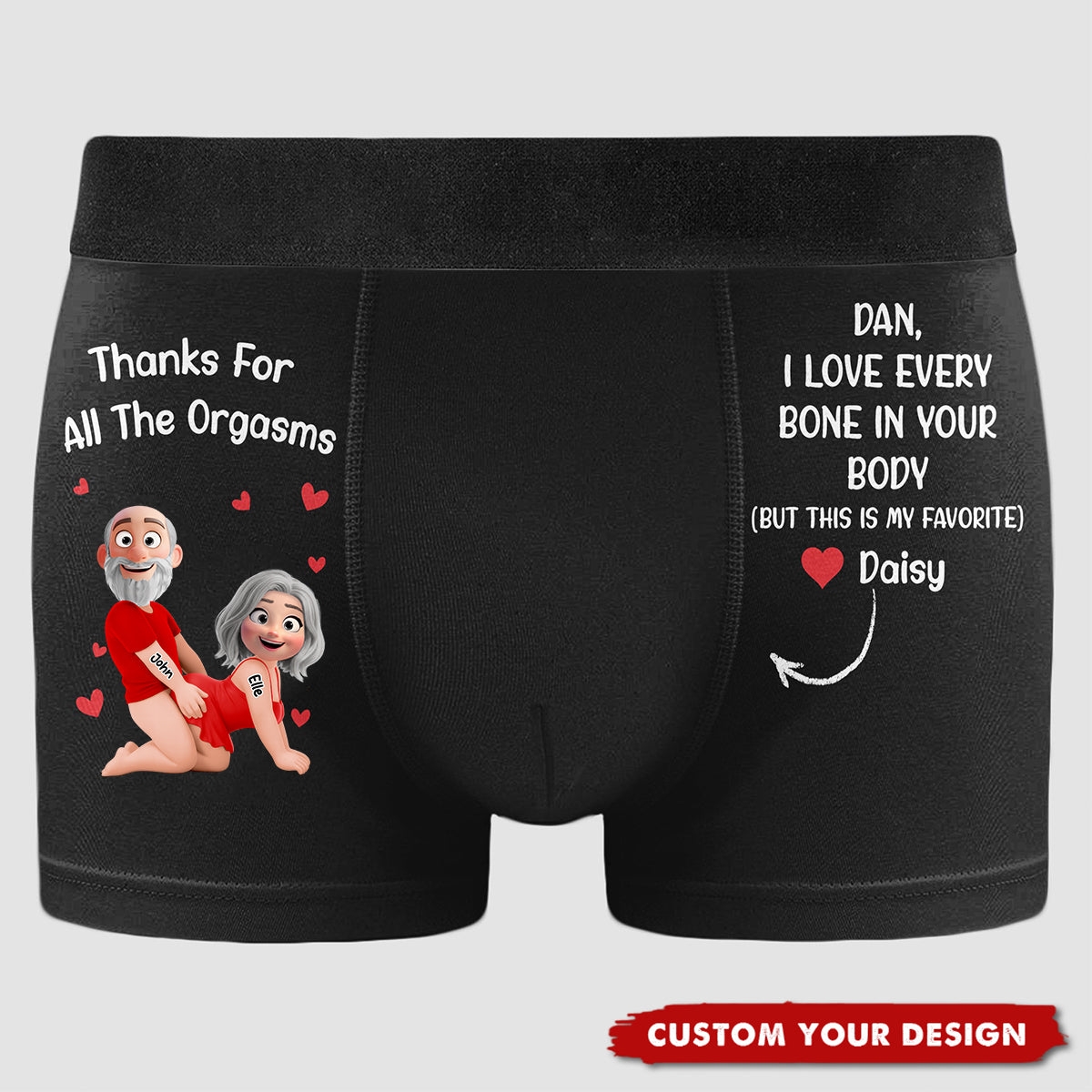 I Love Every Bone In Your Body But This Is My Favorite - Personalized Men's Boxer Briefs
