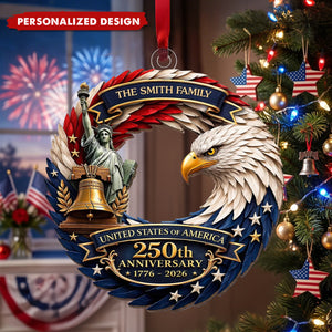 Personalized America 250th Anniversary Acrylic Ornament - Gifts For Your Family
