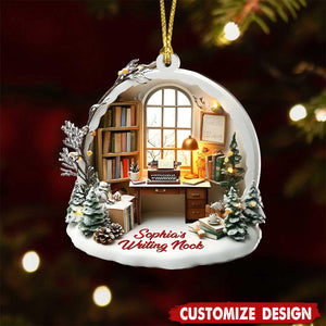 Personalized Writing Corner Ornament Gift for writers-2024 New Release