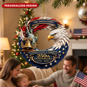 Personalized America 250th Anniversary Acrylic Ornament - Gifts For Your Family