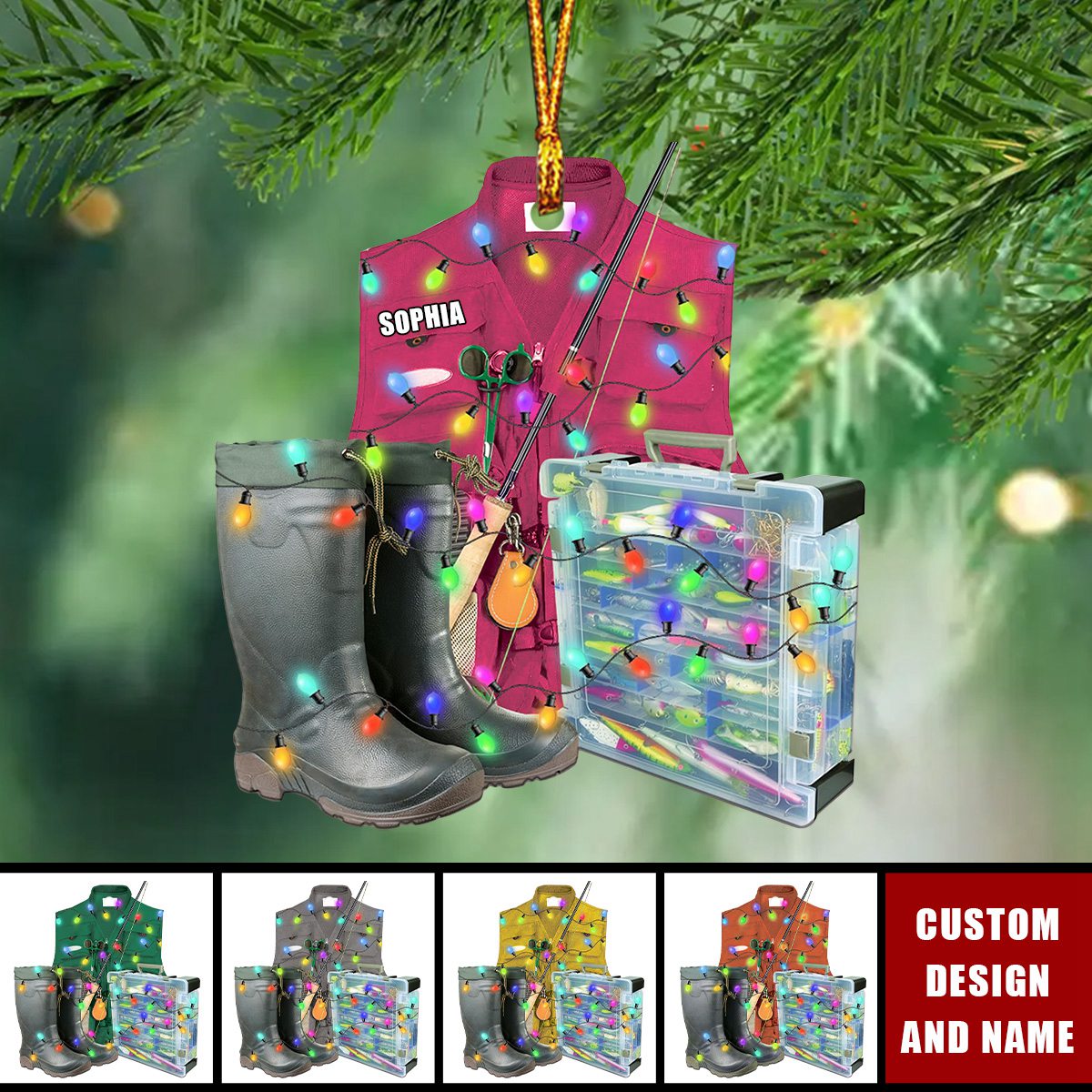 2024 New Release Personalized Fishing Christmas Ornaments-Gift For Fishing Lover