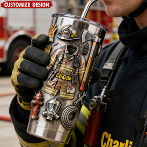 Proud Firefighter - Personalized Firefighter Tumbler