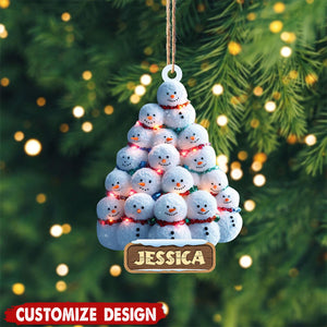 Personalized Snowman Christmas Ornament-2024 New Release