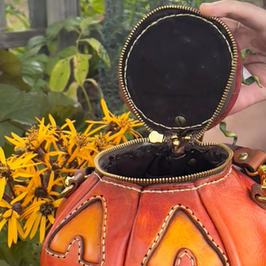 The Great Purely handmade leather Pumpkin Bag