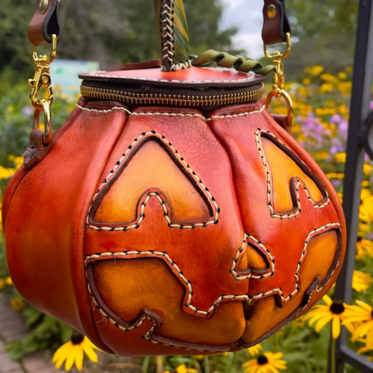 The Great Purely handmade leather Pumpkin Bag
