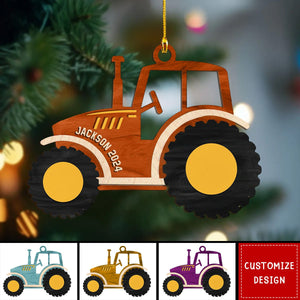 2024 New Release Personalized Tractor Wood Ornament