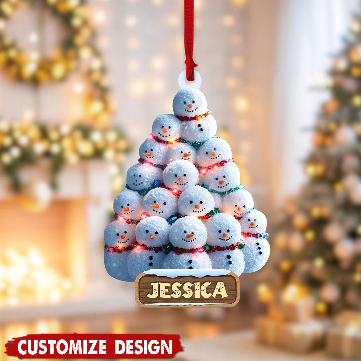 Personalized Snowman Christmas Ornament-2024 New Release