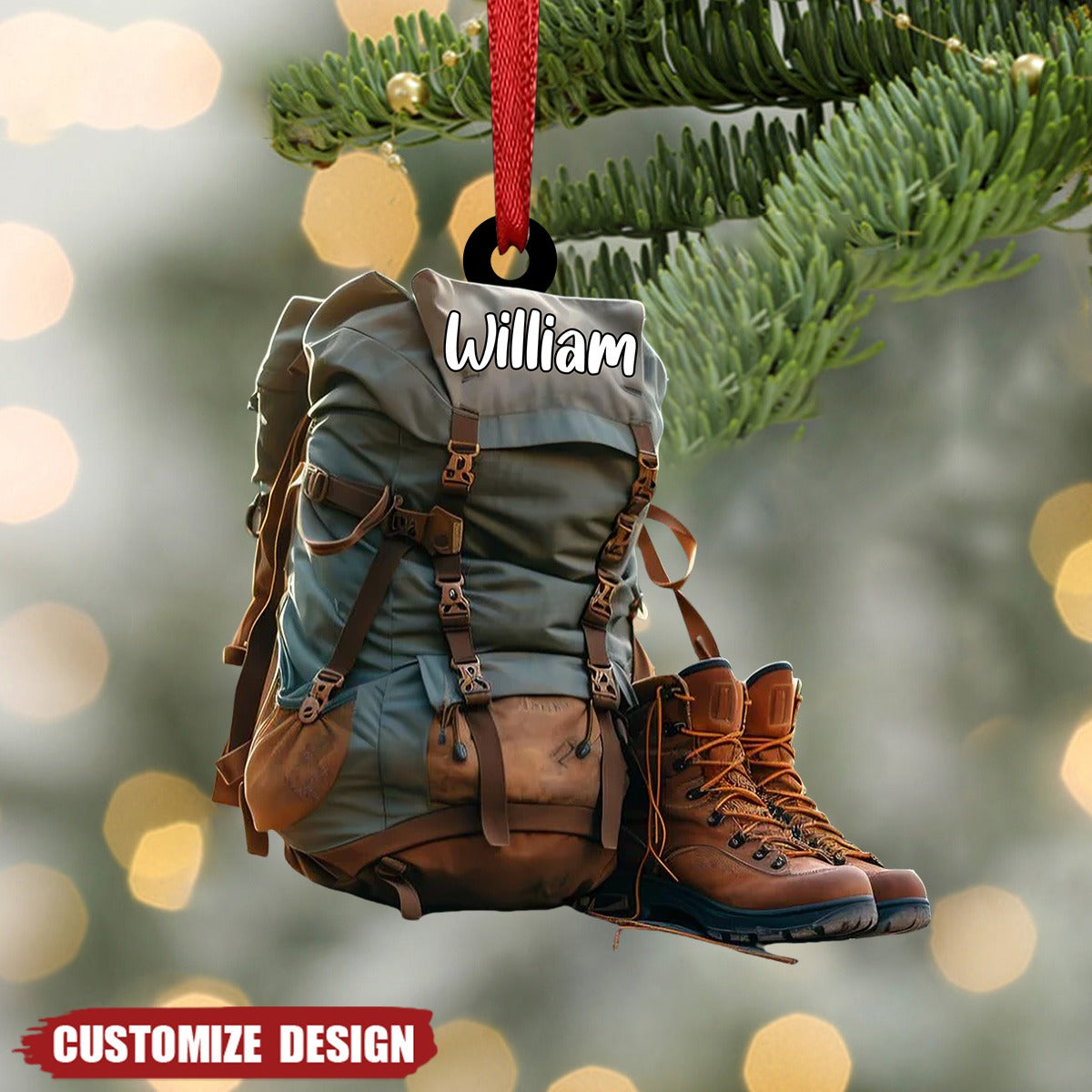 Personalized Hiking Acrylic Ornament - Gift For Hiking Lovers - New Release
