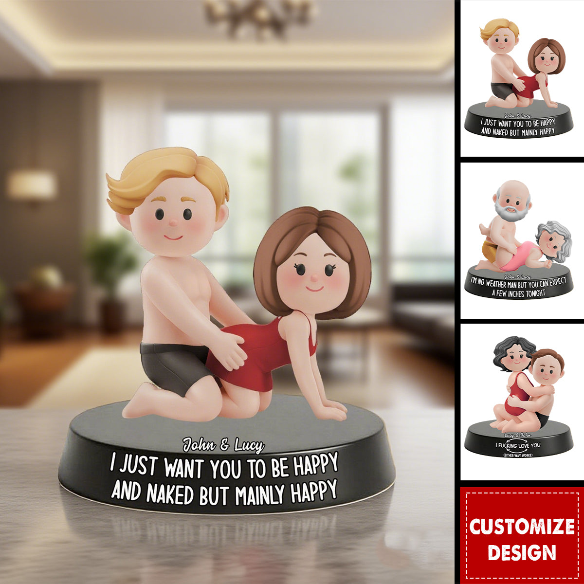 I Love You Either Way Works Funny - Personalized Couple Acrylic Plaque