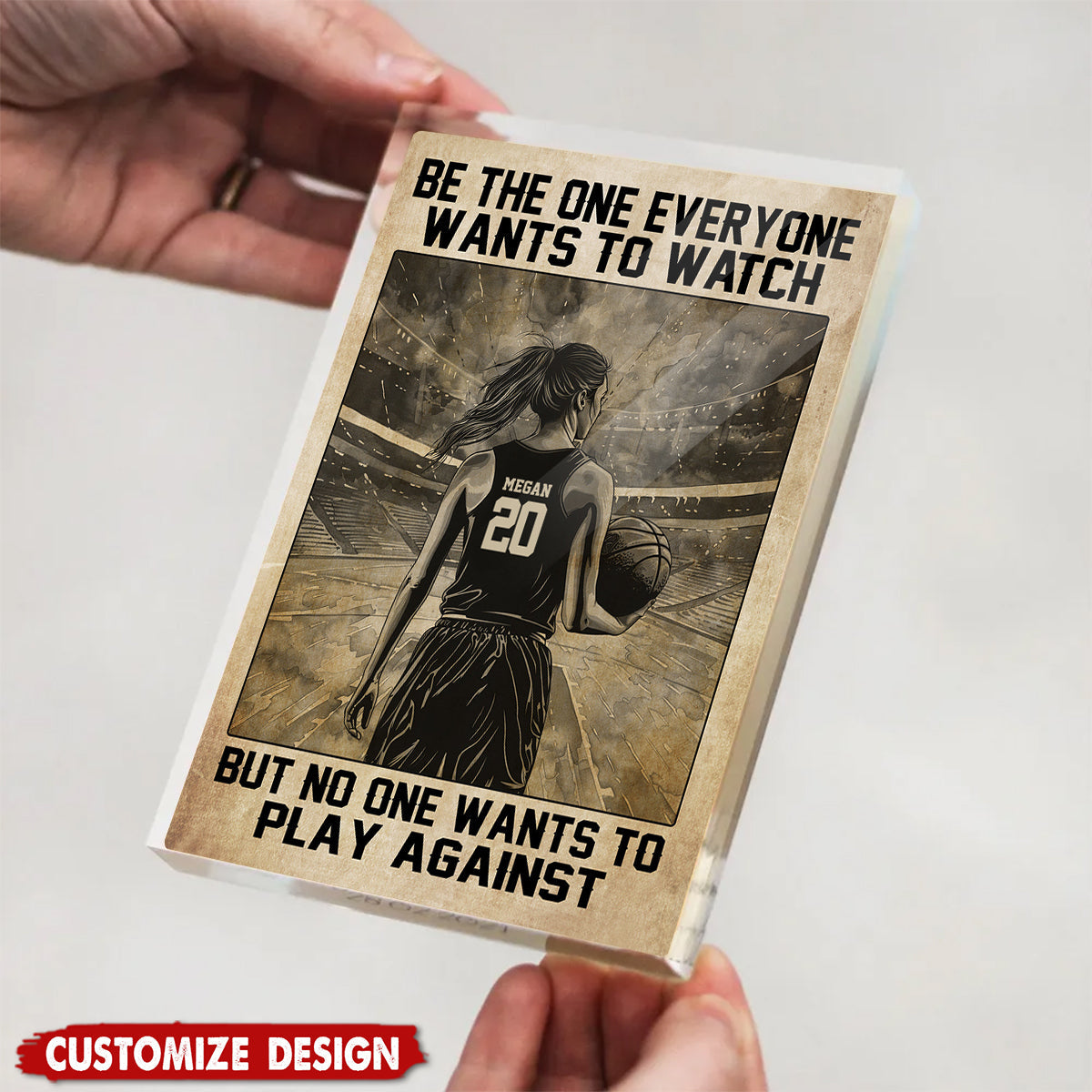 Personalized Basketball Acrylic Plaque-Gift For Basketball Lovers