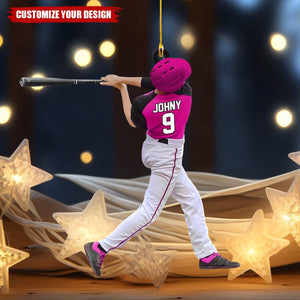 Personalized Custom Baseball Ornaments for Boy - Baseball Player & Catcher Gifts