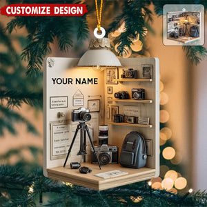 Personalized Camera Christmas Ornament-Gift For Photographer
