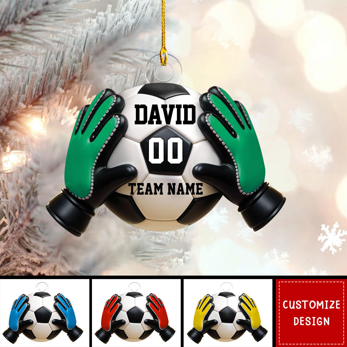Personalized Goalkeeper Christmas Ornament Gift for Soccer Lover-New Release