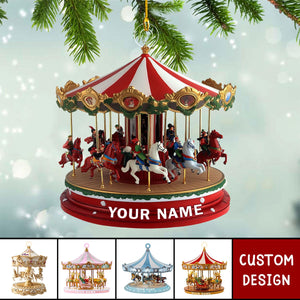 2024 New Release Personalized Carousel Christmas Ornament