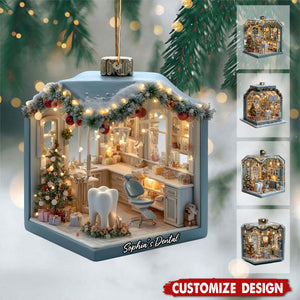 Personalized Dentist Office Christmas Ornament - Gift For Dentisit