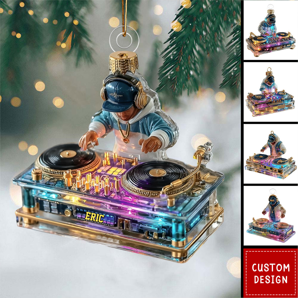 Personalized DJ Design Ornament- Gift For DJ Lovers