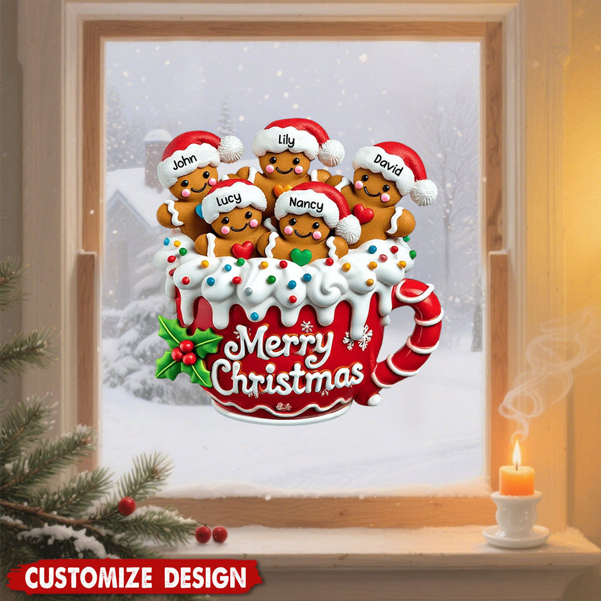 Merry Christmas - Personalized Decal/Sticker, Gift For Family - 2025 New Release