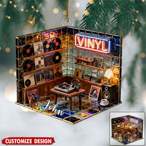 Personalized Record Store Ornament