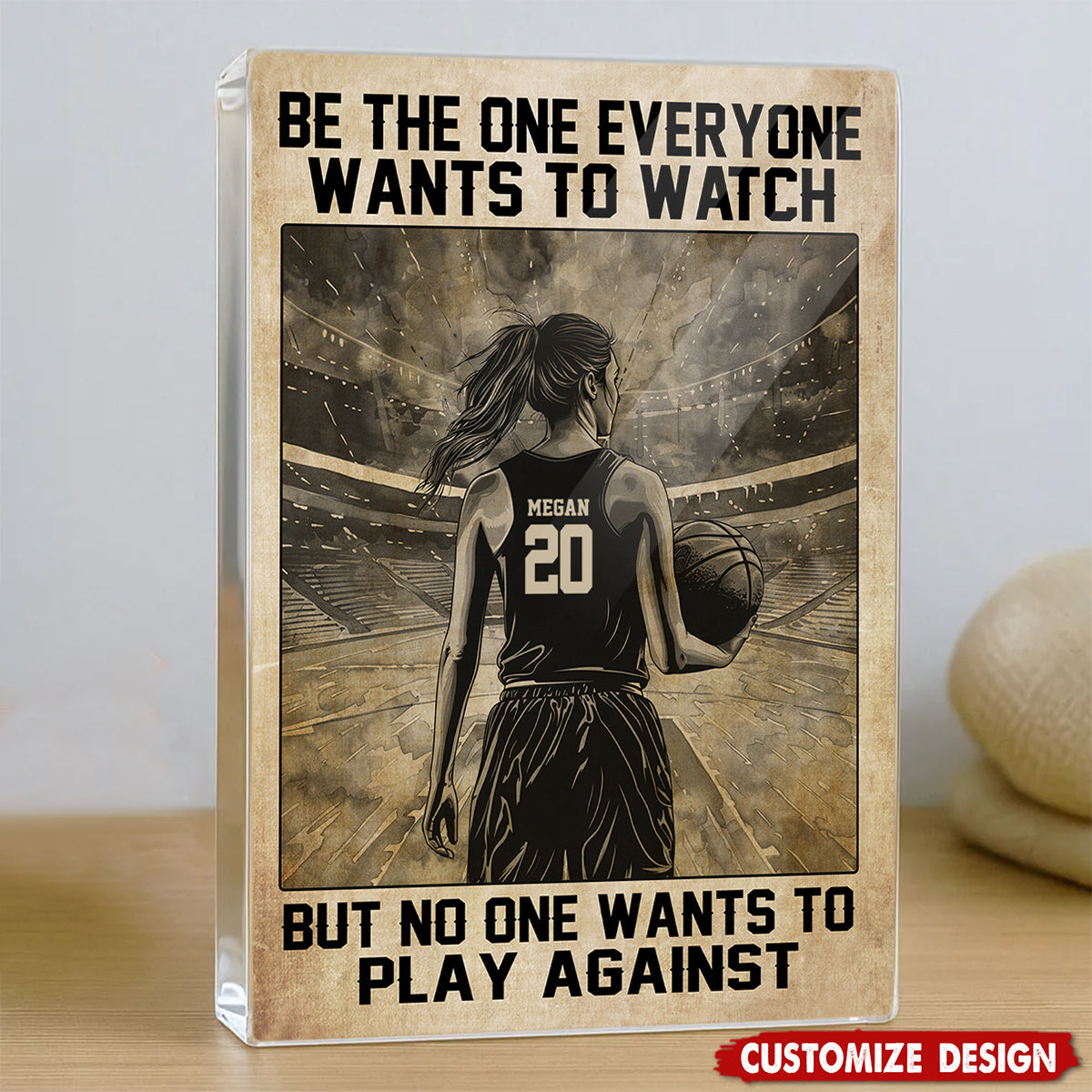 Personalized Basketball Acrylic Plaque-Gift For Basketball Lovers
