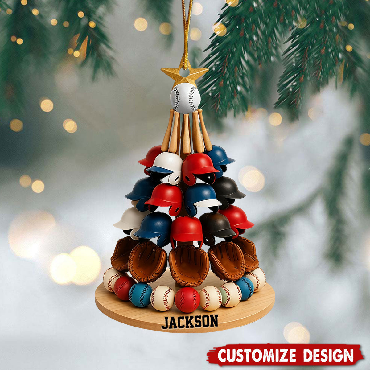 Personalized Baseball Acrylic Ornament - Gift For Baseball Lovers