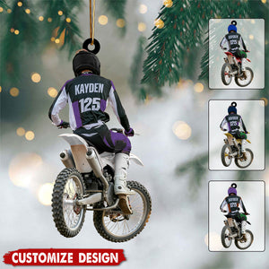 Personalized Motocross Christmas Ornament-Gift for Dirt Bike Riders and Fans