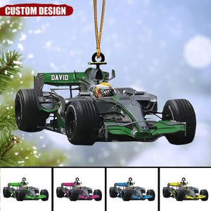 Personalized Race Car Ornament, Gifts For Racing Lovers - 2024 New Release