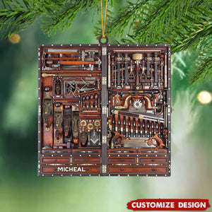 New Release Personalized Carpenter Tool Box  Christmas Ornament