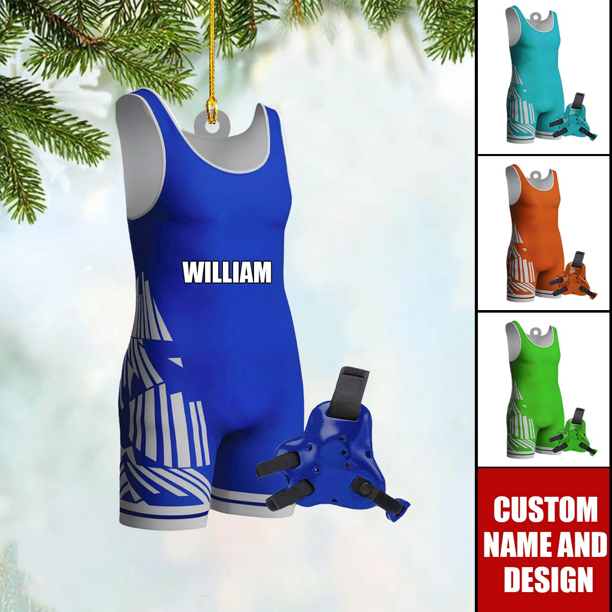 Personalized Wrestling Ornament-Gifts For Wrestling Player-2024 New Release