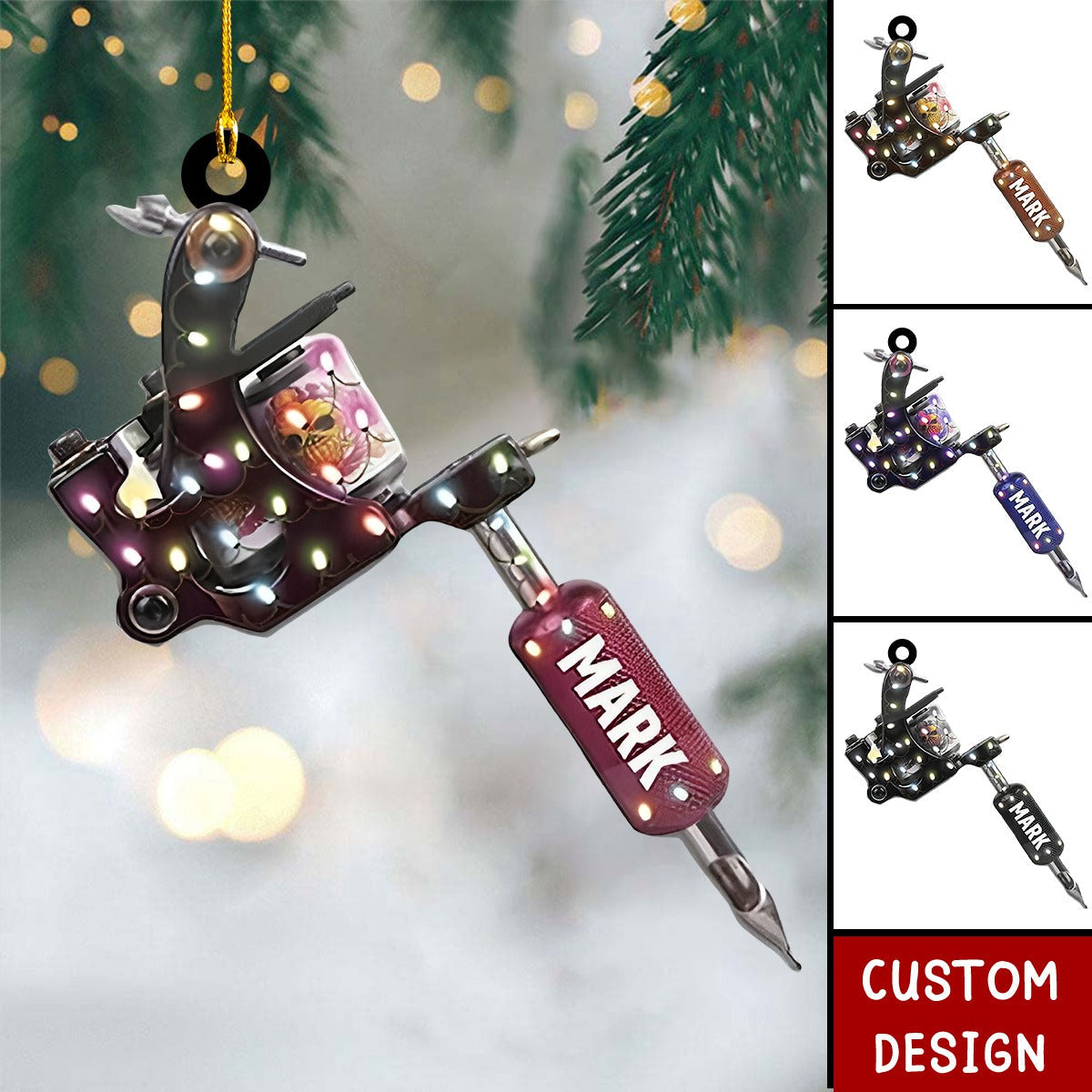 Personalized Tattoo Machine Christmas Ornament Gift For Tattoo Artist -  New Release