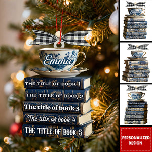 Personalized Book Lover Christmas Tree Ornament Gift For Librarians & Bibliophiles