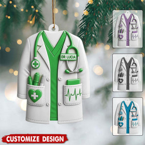 Personalized Nurse Doctor Healthcare Worker Christmas Ornament