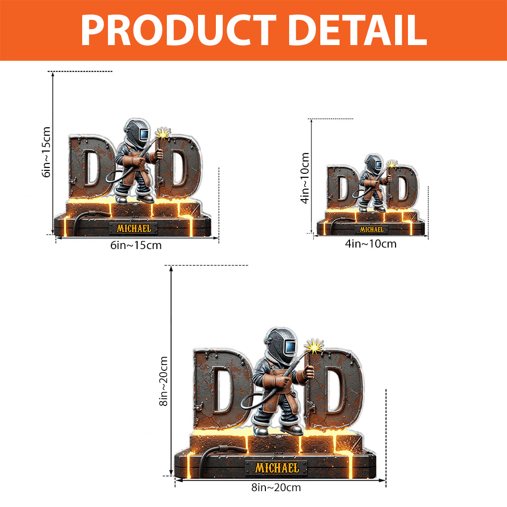 Personalized Welder Shaped Acrylic Plaque - Gift For Welder