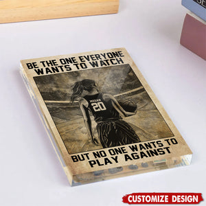 Personalized Basketball Acrylic Plaque-Gift For Basketball Lovers