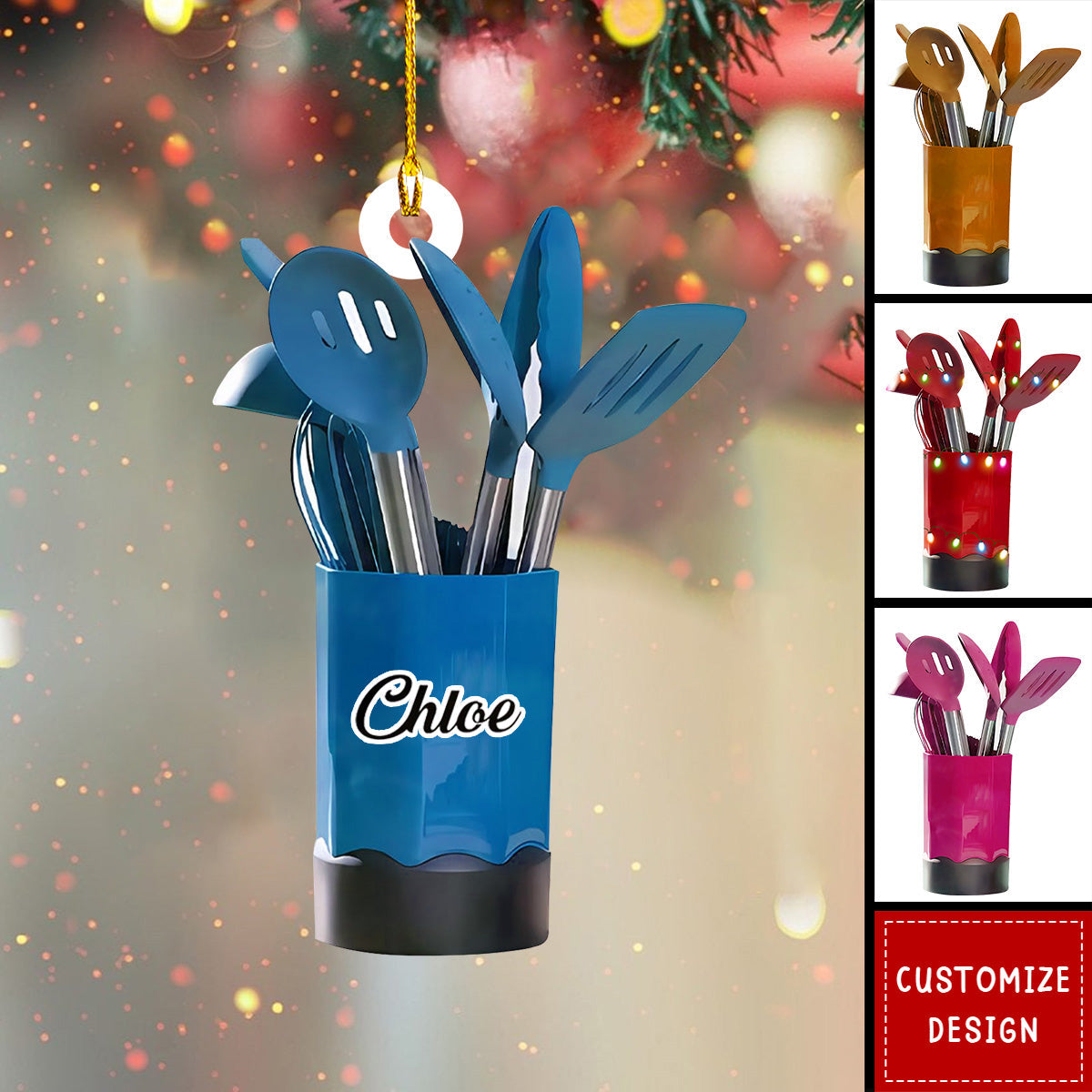 Personalized Kitchen Utensil Christmas Ornament Gift For Cooking Lovers - 2024 New Release