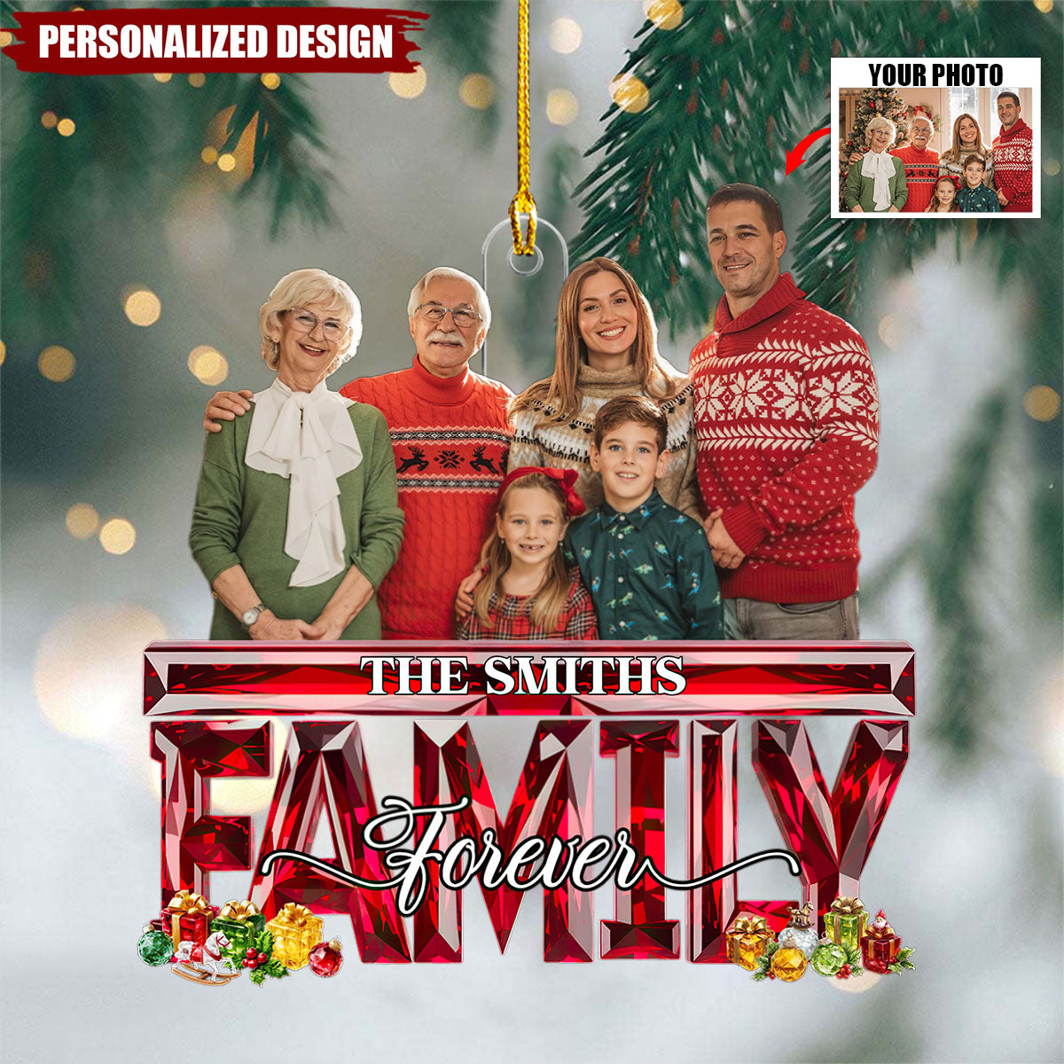 Personalized Photo Family Forever-Gift For Family Member