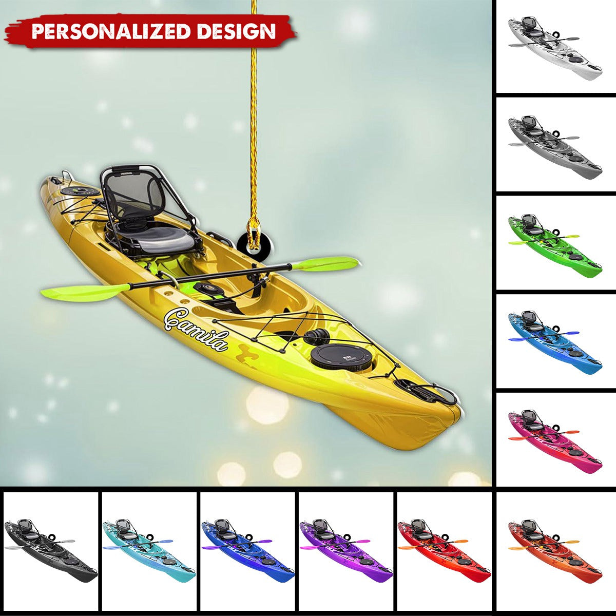 New Release Personalized Kayak Ornament-Gifts For Water Sports Enthusiasts