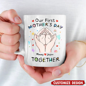 Tiny Toes, Big Love - Family Personalized Mug - Mother's Day Gift For Mom