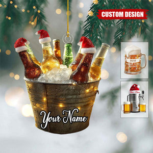 Personalized Beer Christmas Ornament - Unique Holiday  Gift for Beer Lover